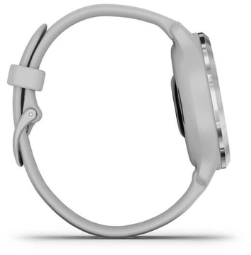 Garmin Venu 2S Silver Stainless Steel Bezel with Mist Gray Case and Silicone Band (010-02429-12)