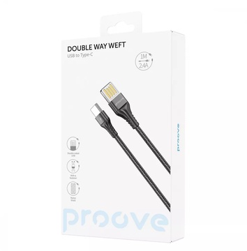 Proove Double Way Weft Type-C 2.4A (1m) (black)