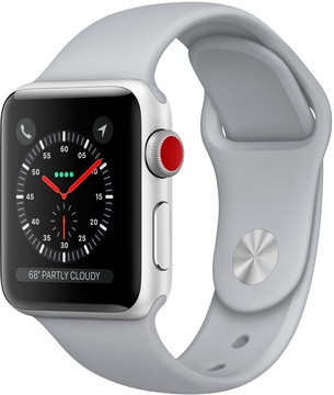 Apple Watch 38mm Series 3 GPS Silver Aluminum Case with Fog Sport Band (MQKU2)