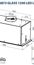 Minola HBI 6873 BL GLASS 1200 LED LINE