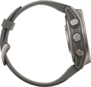Garmin Fenix 9 43mm Titanium with Pebble Gray Silicone Band (010-04761-10/11)