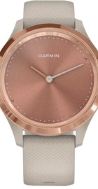 Garmin Vivomove 3s Rose Gold Stainless Steel Bezel w. Light Sand and Silicone B. (010-02238-02)