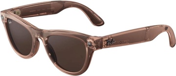 Ray-Ban Meta Skyler Gen2 Standard Shiny Transp.Peach Frame/Clear to Brown Transit.Lenses RW4014 6778M4 52-20