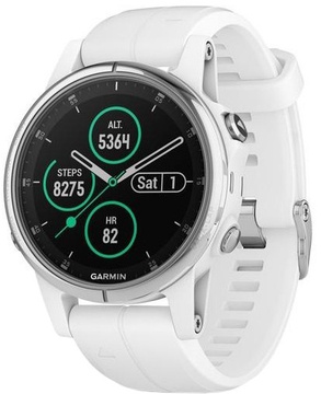 Garmin Fenix 5S Plus Sapphire White with Carrera White Band (010-01987-00)