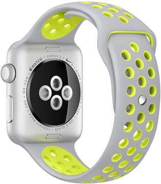 Apple Watch Nike+ 42mm Series 2 Silver Aluminum Case with Flat Silver/Volt Nike Sport Band (MNYQ2)