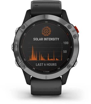 Garmin Fenix 6 Solar Silver with black band (010-02410-00)