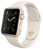 Apple Watch Sport 38mm Gold Aluminum Case with Antique White Sport Band (MLCJ2)