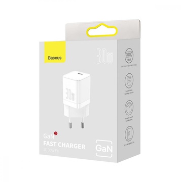 Baseus GaN3 Fast Charger Type-C 30W White (CCGN010102)