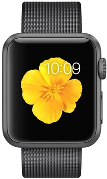 Apple Watch Sport 38mm Space Gray Aluminum Case with Black Woven Nylon (MMF62)
