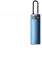 Hub Baseus Metal Gleam Multi-functional 8-in-1 (PD, USB, HDMI, RJ45) (CAHUB-CV0BL) Blue