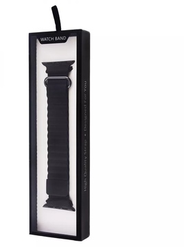 Apple Watch 42mm/44mm/45mm/49mm Colour Leather Black (high copy)