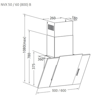 Pyramida NVX 50 (800) B WH
