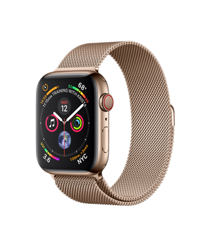 Apple Watch Series 4 GPS + Cellular 44mm Gold Stainless Steel Case with Gold Milanese Loop (MTV82, MTX52)