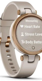 Garmin Lily Rose Gold Bezel with Light Sand Case and Silicone Band (010-02384-11)
