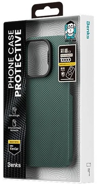 Benks Armor Tint (1000D) Kevlar Case for 16 Pro with MagSafe Aurora Green