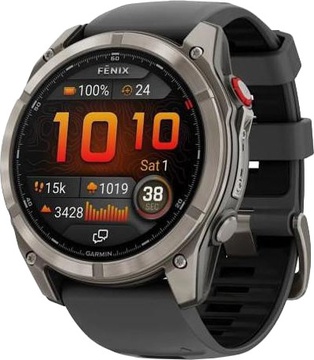 Garmin Fenix 8 Pro 51 mm AMOLED Titanium with Graphite/Black Silicone Band (010-03199-10/11)