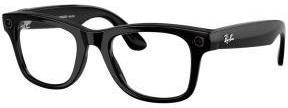 Ray-Ban Meta Wayfarer Gen 2 LargeShiny Black Frame/Clear to Graphite Green Transit.Lens. RW4012 601/1M 53-22