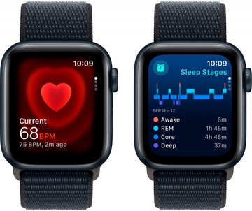Apple Watch SE 2 GPS 40mm Midnight Aluminium Case with Midnight Sport Loop (MRE03)