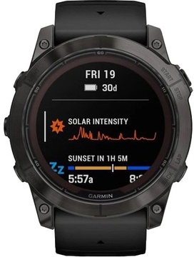 Garmin Fenix 7X Pro Sapphire Solar Carbon G. DLC Tit. with Black Band (010-02778-10/11/54)