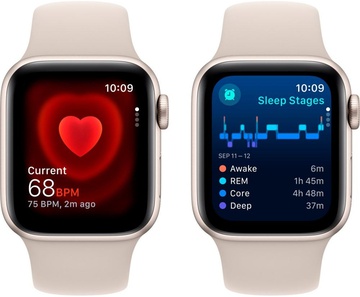 Apple Watch SE 2 GPS 40mm Starlight Aluminium Case with Starlight Sport Band M/L (MR9V3)