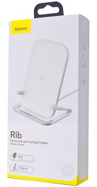 Baseus Rib Horizontal and Vertical Wireless Charger White (WXPG-02)