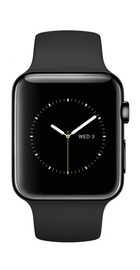 Apple Watch 42mm Space Black Stainless Steel Case with Black sport Band (MLC82)