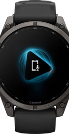 Garmin Fenix 9 47mm Carbon Gray DLC Titanium with Black Silicone Band (010-04762-10/11)
