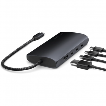 Satechi USB-C Multiport Adapter 8K with Ethernet V3 Midnight (ST-P8KED)