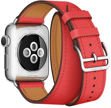 Apple Watch Hermes Barenia Leather Double Tour Regular 38mm/40mm/41mm/42mm Rose Jaipur (MNHJ2)