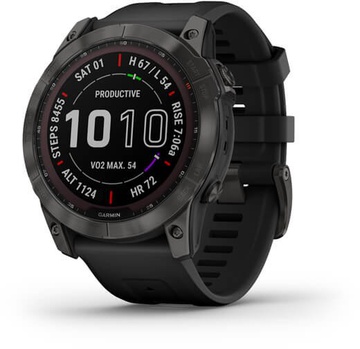 Garmin Fenix 7X Sapphire Solar Carbon Gray DLC Titanium with Black Band (010-02541-10/11)