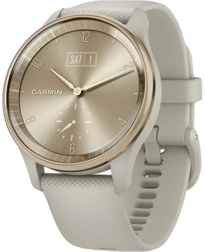 Garmin Vivomove Trend Cream Gold S. Steel Bezel w. F. Gray Case and S. Band (010-02665-02)