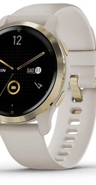 Garmin Venu 2S Light Gold Stainless Steel Bezel with Light Sand Case and Silicone Band (010-02429-01/11)