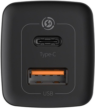 Baseus GaN2 Lite Quick Charger C+U 65W Black (CCGAN2L-B01)
