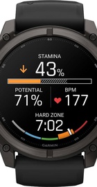 Garmin Fenix 9 51mm Carbon Gray DLC Titanium with Black Silicone Band (010-04763-10/11)