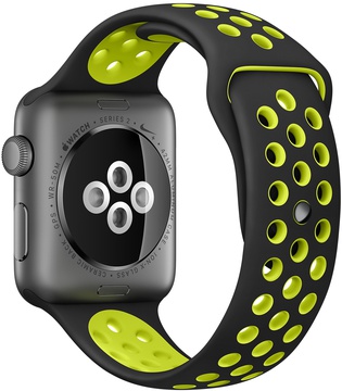Apple Watch Nike+ 42mm Series 2 Space Gray Aluminum Case with Black/Volt Nike Sport Band (MP0A2)