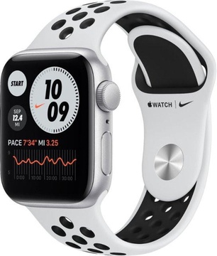 Apple Watch Nike SE 40mm Silver Aluminum Case with Pure Platinum/Black Nike Sport Band (MYYD2)