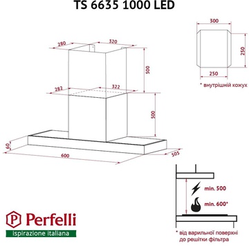 Perfelli TS 6635 I/BL 1000 LED