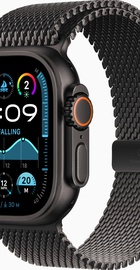 Apple Watch Ultra 2 GPS + Cellular 49mm Black Titanium Case With Black Titanium Milanese Loop - M (MX5U3)