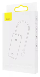 Baseus Lite Series 5-in-1 (Type-C to HDMI + 3xUSB 3.0 + PD) Black