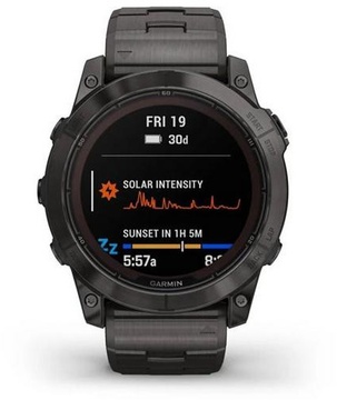 Garmin Fenix 7X Pro Sapphire Solar Carbon G. DLC Tit. with Vented Tit. Bracelet (010-02778-30)
