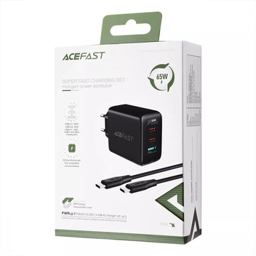 Acefast A13 PD 65W (2 Type-C + USB) Black