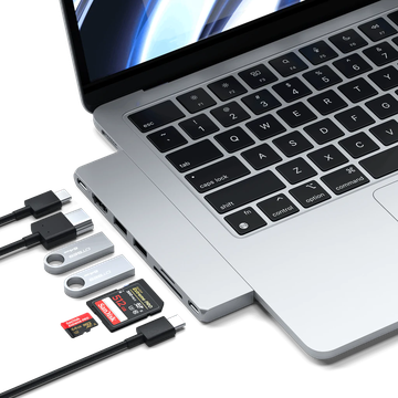 Satechi Aluminum USB-C Pro Hub Slim Adapter Silver (ST-HUCPHSS)