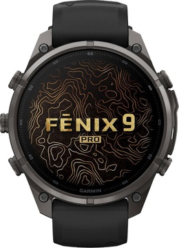 Garmin Fenix 9 Pro inReach 47mm Carbon Gray DLC Titanium w. Black/Pebble Gray Silicone B. (010-04336-10/11)