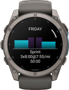 Garmin Fenix 9 51mm Titanium with Pebble Gray Silicone Band (010-04763-00/01)