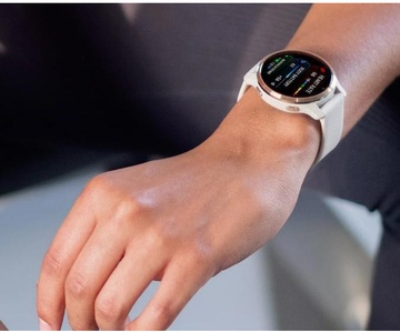 Garmin Venu 2S Light Gold Stainless Steel Bezel with Light Sand Case and Silicone Band (010-02429-01/11)