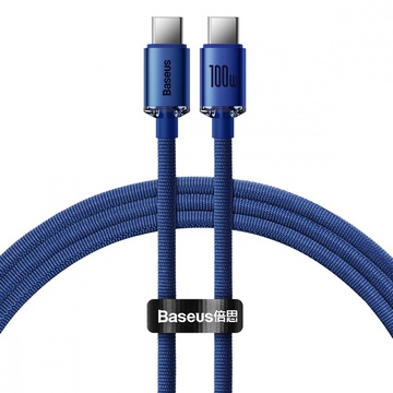 Baseus Crystal Shine Series Type-C to Type-C 100W (1.2m) Blue (CAJY000603)