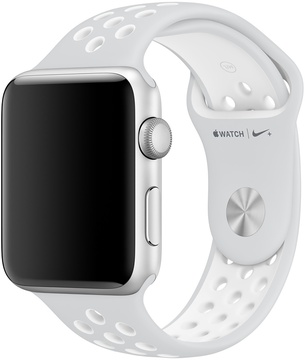 Apple Watch Nike Sport Band 38mm/40mm/41mm/42mm Pure Platinum/White (MQ2J2)
