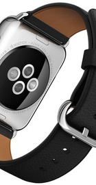 Apple Watch 42mm Stainless Steel Case with Black Classic Buckle (MLFA2)