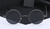 R. Bcollection Stimpank Round Sunglasses Woman (Black Frame, Grey Lenses)