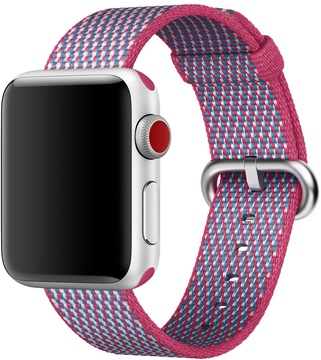 Apple Watch 38mm/40mm/41mm/42mm Berry Check Woven Nylon (MQVD2)